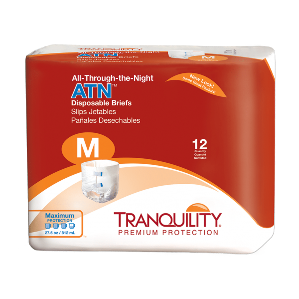 Tranquility ATN (All-Through-The-Night) Disposable Brief – M (2185) Package