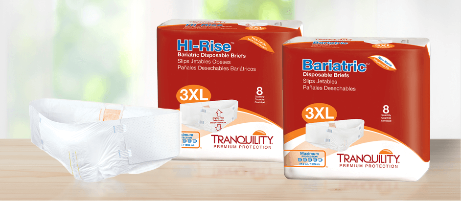 Tranquility AIR Plus Bariatric Disposable Briefs 4X- 5X Large 8/Bg