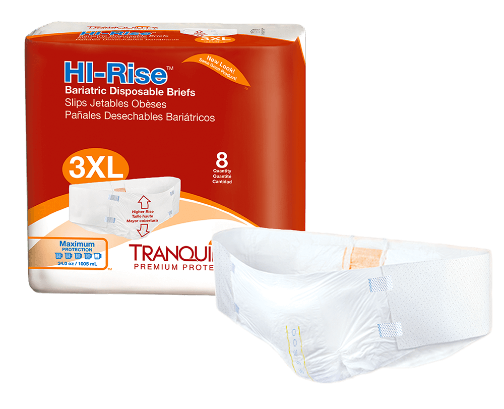 Tranquility Air Plus Bariatric Disposable Stretch Briefs Heavy Absorbe