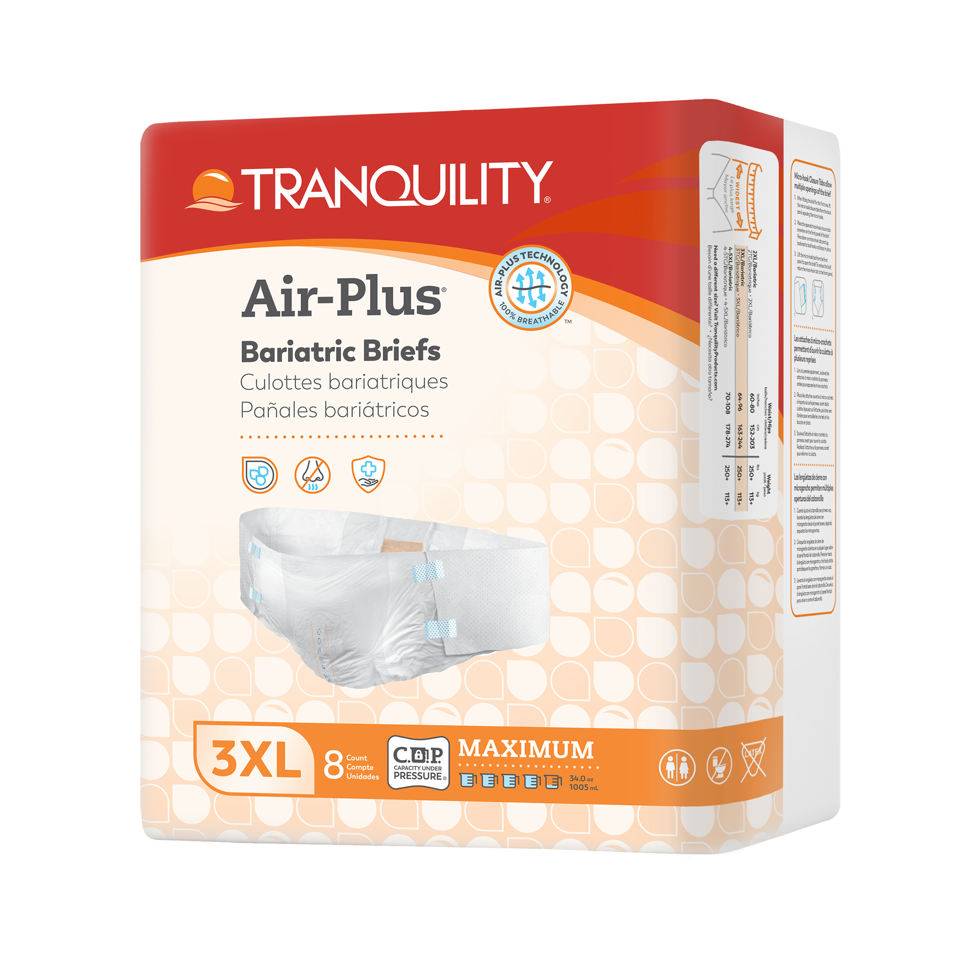 Tranquility Air-Plus Bariatric Briefs