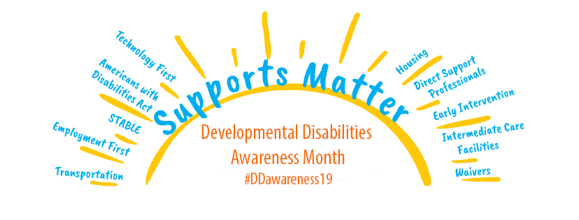 Developmental Disabilities Awareness Month Logo